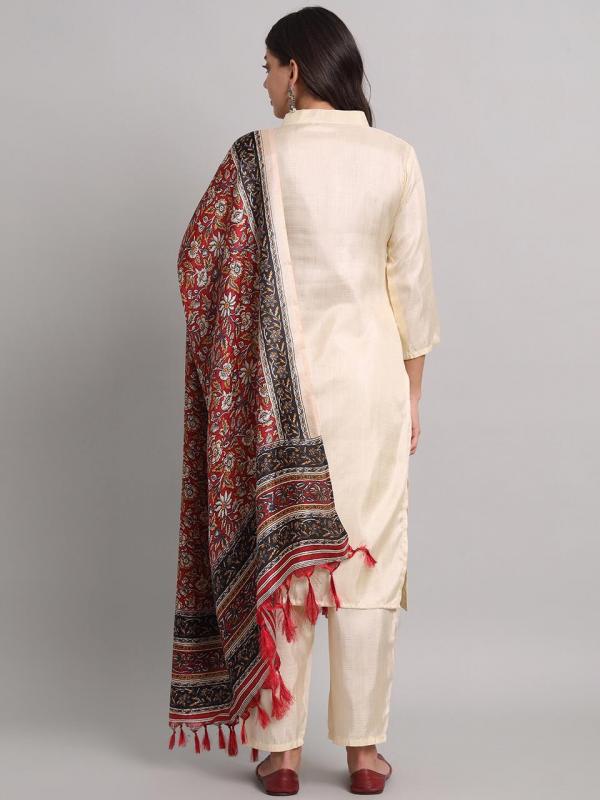 vv 9009 Silk Blend Kurti With Bottom Dupatta Collection